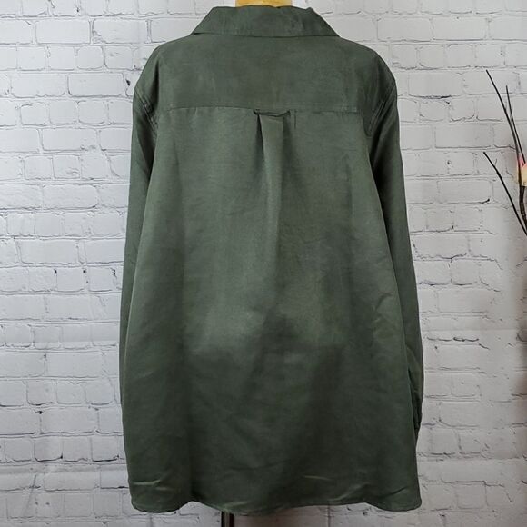 Woman Within Soft Suede Moleskin Shirt Sz 22/24 - Picture 8 of 14